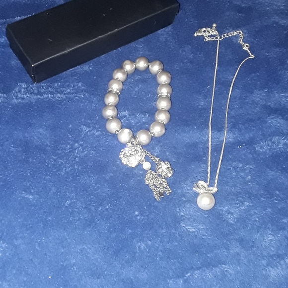 asst. Jewelry - JUICY COUTURE BRACELET & BUTTERFLY PEARL NECKLACE.
